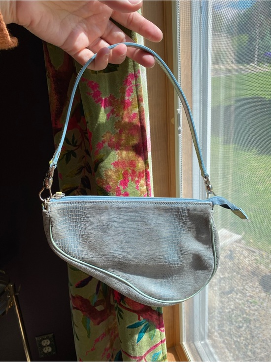 Dior Handbags - Vintage Christian Dior Lizard Embossed Mini Saddle Pochette - Y2K John Galliano